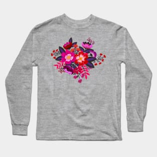 Bold boho flower bouquet Long Sleeve T-Shirt